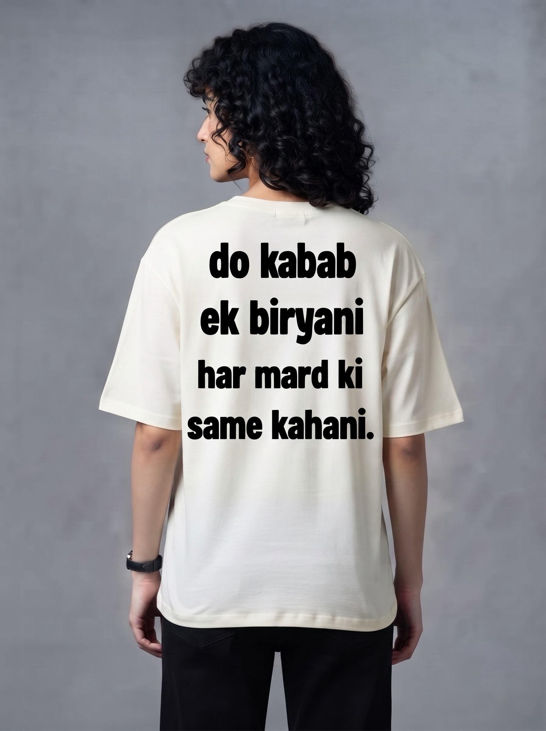 SINGLE Oversized t SHIRT WITH DTF PRINT
