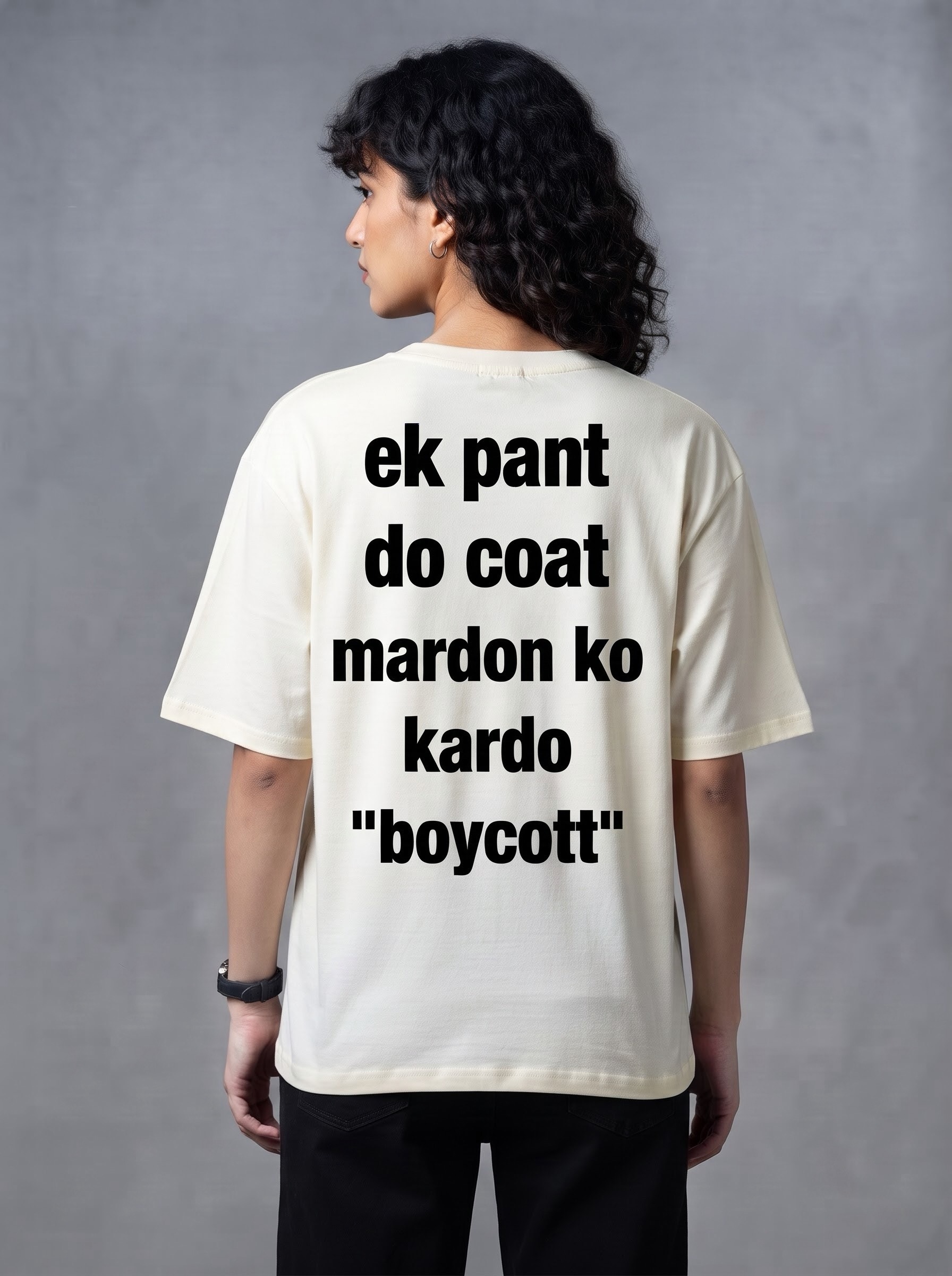 SINGLE Oversized t SHIRT WITH DTF PRINT